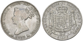 PARMA Maria Luigia d'Austria (1815-1847) 5 Lire 1832 - MIR 1093/4; Gig. 7 AG (g 24,64) Graffi da pulitura al D/

B/MB