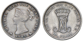 PARMA Maria Luigia d'Austria (1815-1847) 10 Soldi 1815 - MIR 1096/1; Gig. 10 AG (g 2,48) Graffio al D/

BB