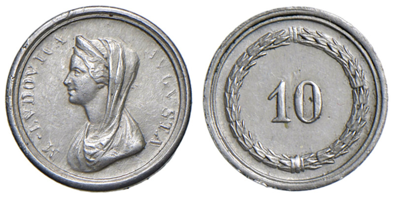 PARMA Maria Luigia d'Austria (1815-1847) Gettone per 10 anni di servizio (?) - M...