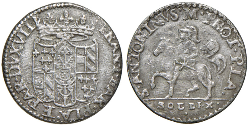 PIACENZA Francesco Farnese (1694-1727) 10 Soldi - MIR 1182 MI (g 3,27) Esemplare...