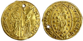VENEZIA Marc'Antonio Memmo (1612-1615) Zecchino - Mont. 1117 AU (g 3,40) RR Forata.

BB