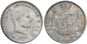 VENEZIA Napoleone I (1805-1814) 5 Lire 1812 V puntali aguzzi - Gig. 113 AG (g 24,82) R

M.di BB