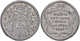 Innocenzo XI (1676-1689) Testone 1685 An. IX - Munt. 99 AG (g 9,11)

qSPL/SPL