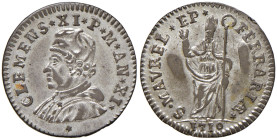 Clemente XI (1700-1721) Ferrara - Muraiola da 4 Baiocchi 1710 An. XI - Munt. 241a MI (g 3,07) R

SPL