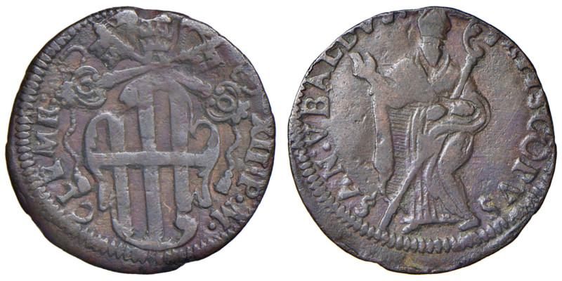 Clemente XII (1730-1740) Gubbio - Quattrino - Munt. 255-7 CU (g 2,08) R

qBB