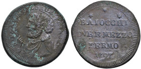 Pio VI (1775-1799) Fermo - Sanpietrino 1797 - Munt. 322a CU (g 18,63) Ossidazioni

qBB