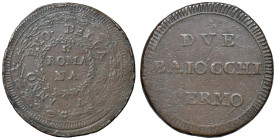 Repubblica romana (1798-1799) Fermo - 2 Baiocchi - Bruni 26 CU (g 16,06) Poroso

BB