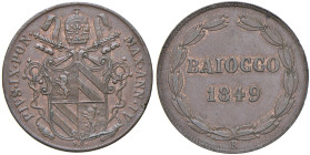 Pio IX (1846-1878) Baiocco 1849 An. IV - Munt. 31g CU (g 10,00)

SPL-FDC
