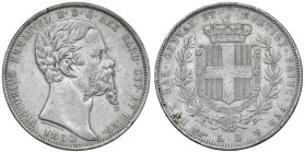 Vittorio Emanuele II (1849-1861) 5 Lire 1850 T - Nomisma 772 AG (g 24,90) RR Hairlines da pulizia.

qSPL