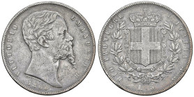 Vittorio Emanuele II re eletto (1859-1861) 5 Lire 1860 - Nomisma 824 AG RR

BB