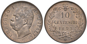Umberto I (1878-1900) 10 Centesimi 1893 BI - Nomisma 1018 CU 

FDC
