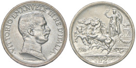 Vittorio Emanuele III (1900-1946) 2 Lire "Quadriga briosa" 1916 - Nomisma 1165 AG

SPL