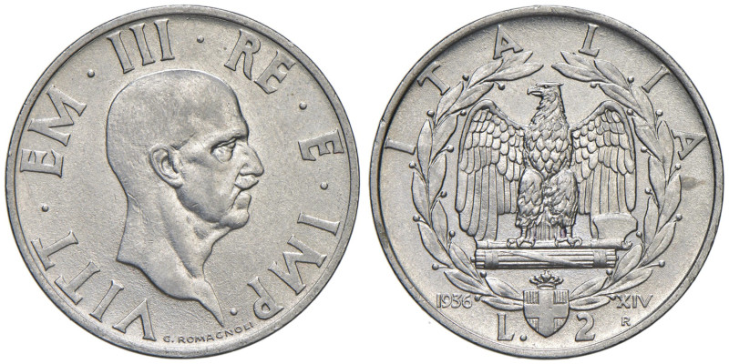 Vittorio Emanuele III (1900-1946) 2 Lire 1936 An. XIV - Nomisma 1180 NI R

qSP...