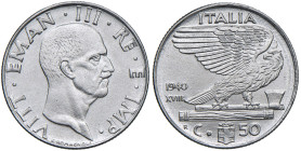 Vittorio Emanuele III (1900-1946) 50 Centesimi "Impero" 1940 An. XVIII - Nomisma 1262 AC

FDC