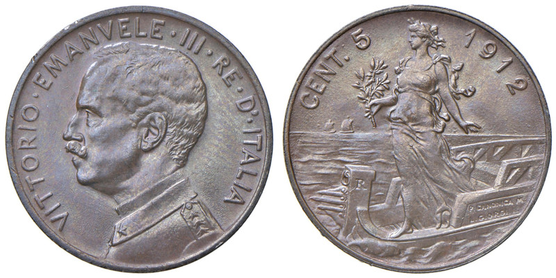 Vittorio Emanuele III (1900-1946) 5 Centesimi 1912 - Nomisma 1342 CU NC

SPL+