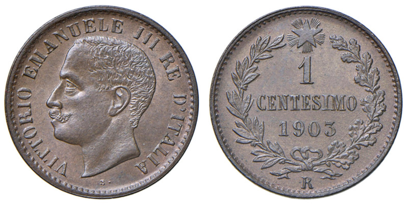 Vittorio Emanuele III (1900-1946) Centesimo "Valore" 1903 - Nomisma 1392 CU

F...