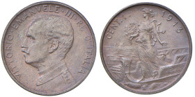Vittorio Emanuele III (1900-1946) Centesimo "Italia su prora" 1913 - Nomisma 1401 CU NC

FDC