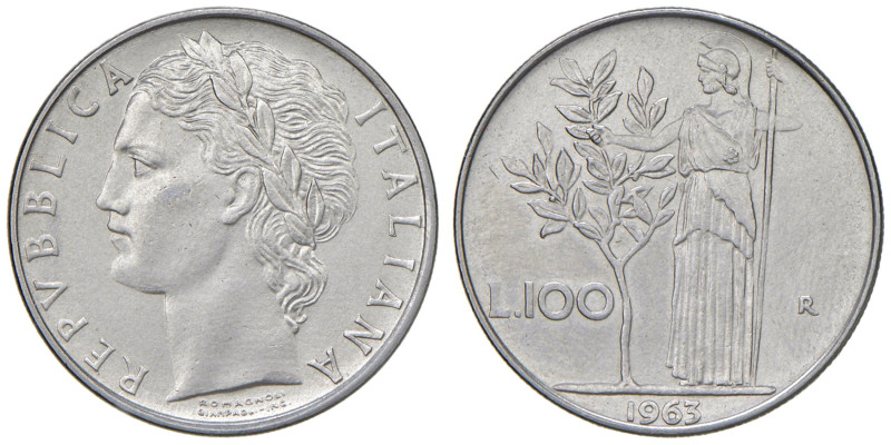 ITALIA Repubblica monetazione in Lire (1946-2001) 100 Lire 1963 - Gig. 100 AC 
...