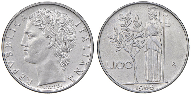 ITALIA Repubblica monetazione in Lire (1946-2001) 100 Lire 1966 - Gig. 103 AC 
...