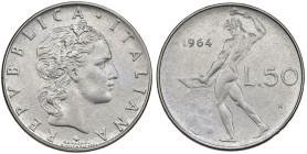 ITALIA Repubblica monetazione in Lire (1946-2001) 50 Lire 1964 - Gig. 153 AC

qFDC
