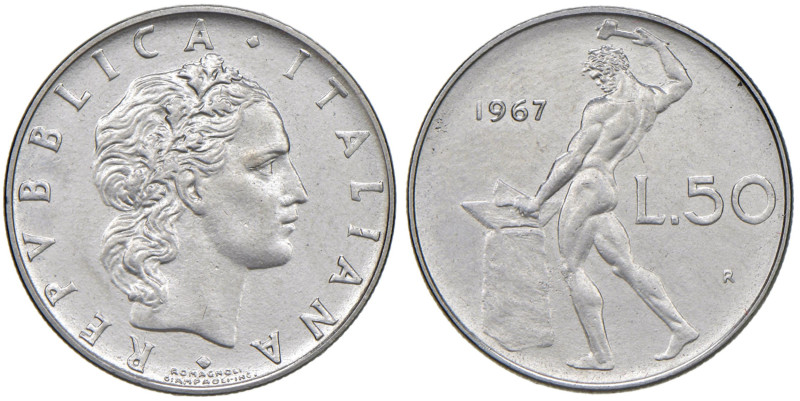 ITALIA Repubblica monetazione in Lire (1946-2001) 50 Lire 1967 - Gig. 156 AC 
...