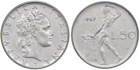 ITALIA Repubblica monetazione in Lire (1946-2001) 50 Lire 1967 - Gig. 156 AC 

SPL-FDC