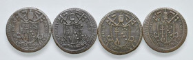 Pio VII (1800-1823) Lotto di 4 monete da un Quattrino 1816 

Come da foto