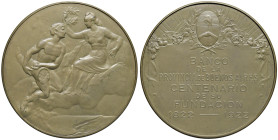 ARGENTINA Medaglia 1922 Centenario della fondazione del Banco della provincia di Buenos Aires - Opus: Massa- De la Carccua AE (g 126 - Ø 72 mm)

qFD...