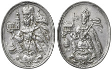 AUSTRIA Medaglia ovale con San Leopoldo al D/ e Beata Agnese al R/ - Opus: Ernst Peger AG (g 8,28 - 35,7x28,3 mm) R

SPL