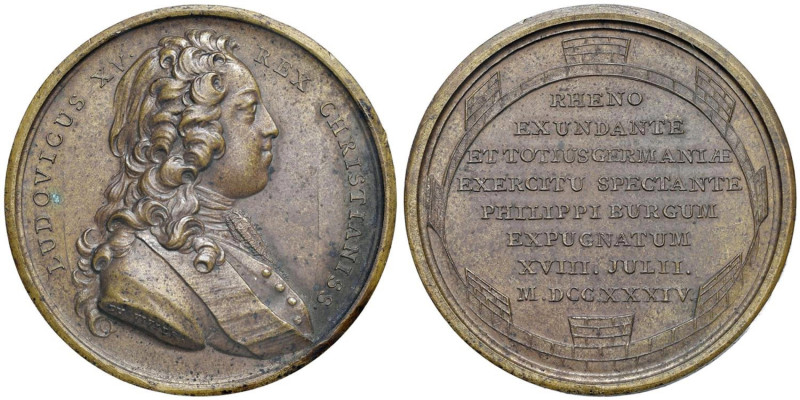 FRANCIA Luigi XV (1715-1774) Medaglia 1734 Presa di Philippsbourg Opus: Duvivier...