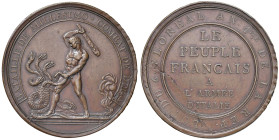 FRANCIA Prima repubblica (1792-1804) Medaglia 1796 Battaglia di Millesimo dal popolo francese all'esercito italiano - AE (g 25,85 - Ø 43 mm) Colpetti ...