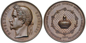 FRANCIA Napoleone III (1852-1870) Medaglia 1853 Napoleone incoronato imperatore dei francesi - Opus: Montagny AE (g 63,32 - Ø 53 mm)

SPL-FDC