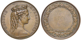 FRANCIA Imperatrice Eugenia (1852-1870) Medaglia 1870 - Opus: A. Bovy AE (g 65,49 - Ø 51 mm) Punzone "BRONZE" sul contorno.

M.di SPL