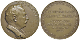 FRANCIA Joseph Sansboeuf (1848-1938) Medaglia 1928 Omaggio dei veterani e i soldati dell'esercito per l'ottantesimo compleanno - Opus: R. d'Illzach AE...