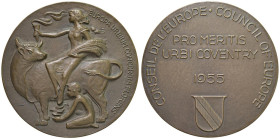 FRANCIA Medaglia 1955 Consiglio d'Europa - Opus: MK AE (g 532 - Ø 118 mm) R Box originale.

FDC