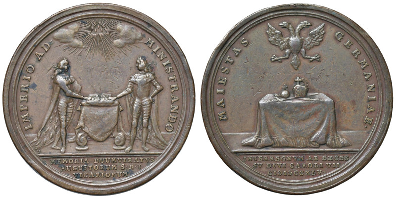 GERMANIA Baviera Karl Theodor von der Pfalz e Maximilian Joseph Medaglia 1745 - ...