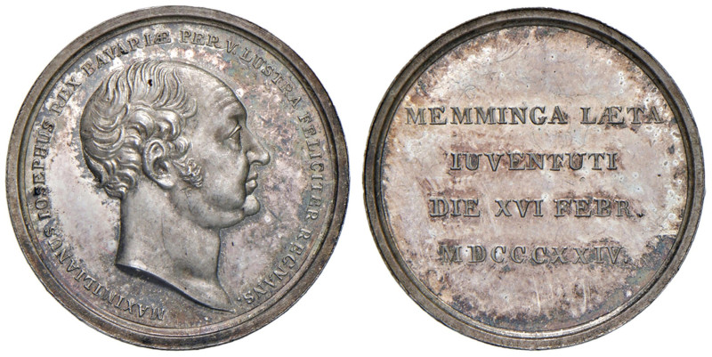 Germania, Bavaria - Maximilian Joseph (1806-1825) Medaglia 1824 - MEMMINGA LAETA...