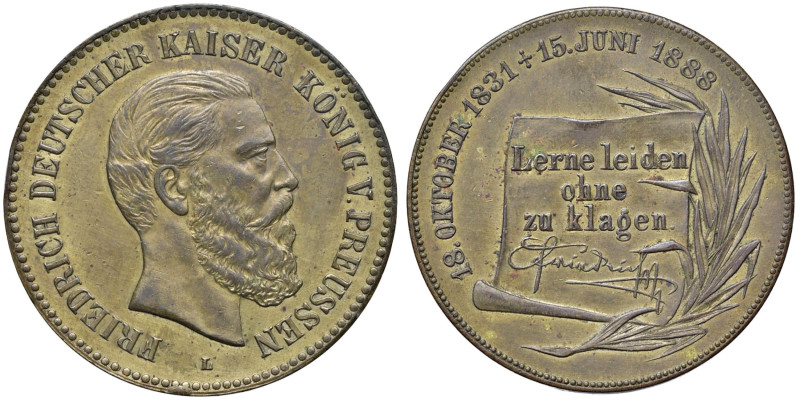 GERMANIA Prussia Federico III (1888) Medaglia 1888 L - AE (g 26,50 - Ø 40 mm)
...