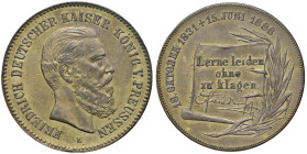 GERMANIA Prussia Federico III (1888) Medaglia 1888 L - AE (g 26,50 - Ø 40 mm)

SPL+