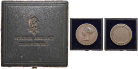 GRAN BRETAGNA Vittoria (1837-1901) Medaglia 1856 riconoscimento da parte del dipartimento delle scienze e delle arti - Opus: W. Wionra AE (g 88 - Ø 55...