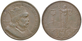 POLONIA Boleslao I (992-1025) Medaglia 1924 900° Anniversario del'incoronazione - Opus: J. Wysocki AE (g 24,13 - Ø 37 mm) Box originale. Colpetti

M...
