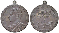 ROMANIA Carlo II (1930-1940) Medaglia senza data Primo premio ministero dell'istruzione - AE (g 12,11 - 36 mm) Appiccagnolo otturato.

qSPL