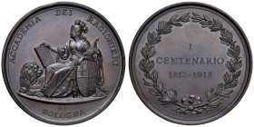 BOLOGNA Medaglia 1913 Centenario Accademia dei ragionieri - Opus: BU AE (g 74,89 - Ø 54 mm) Colpo al bordo.

qFDC
