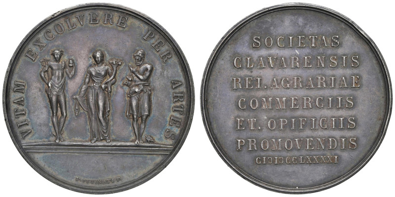 CHIAVARI Medaglia 1791 Fondazione società economica - Opus: F. Putinati AG (g 43...