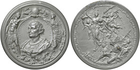 GENOVA Cristoforo Colombo (1451-1506) Medaglia 1892 IV centenario della scoperta dell'America Opus: Pogliaghi Cappuccio - Johnson 28 PB (g 381 - Ø 101...