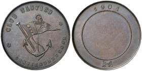 GENOVA Medaglia 1901 Club Nautico Sampierdarenese AE (g 36 - Ø 44,65 mm) Colpetti.

SPL