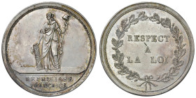 MILANO Repubblica Cisalpina (1797-1802) Medaglia 1797 Insegna di commissario di polizia - Opus: Salwick Hennin 831 AG (g 38,22 - Ø 41 mm)

SPL