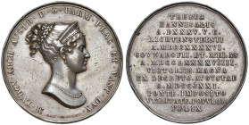 PIACENZA Maria Luigia d'Austria (1815-1847) Medaglia 1821 Medaglia per promuovere la costruzione del ponte sul fiume Trebbia Opus: Santarelli - Comand...