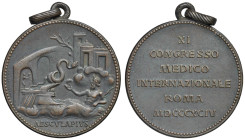 ROMA Medaglia 1894 XI Congresso medico internazionale - AE (g 26,44 - Ø 37 mm) Appiccagnolo.

qSPL/SPL