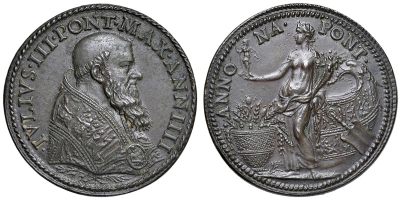 Giulio III (1550-1555) Medaglia 1554 An. IIII - I provvedimenti attuati per dota...